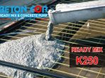 komposisi beton cor ready mix K-250