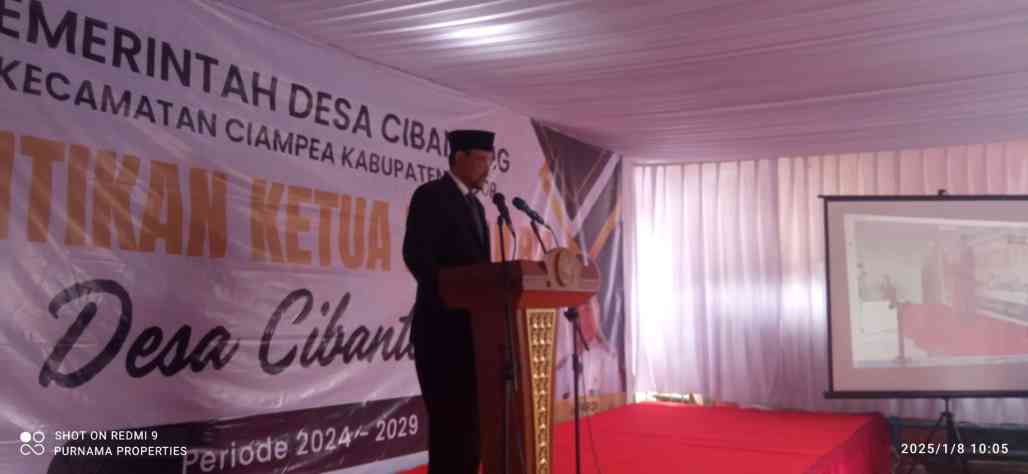 pelantikan RT dan RW di desa Cibanteng oleh Kepala Desa Hasto periode 2025-2030